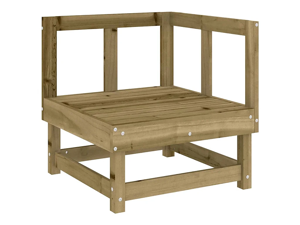 Juego de sofás de jardín 5 piezas madera de pino impregnada