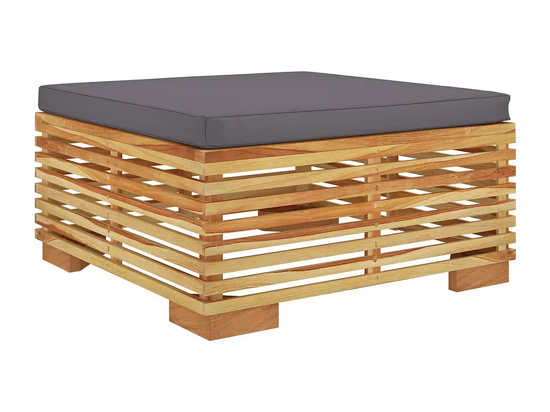 5-tlg. Garten-Lounge-Set mit Kissen Massivholz Teak