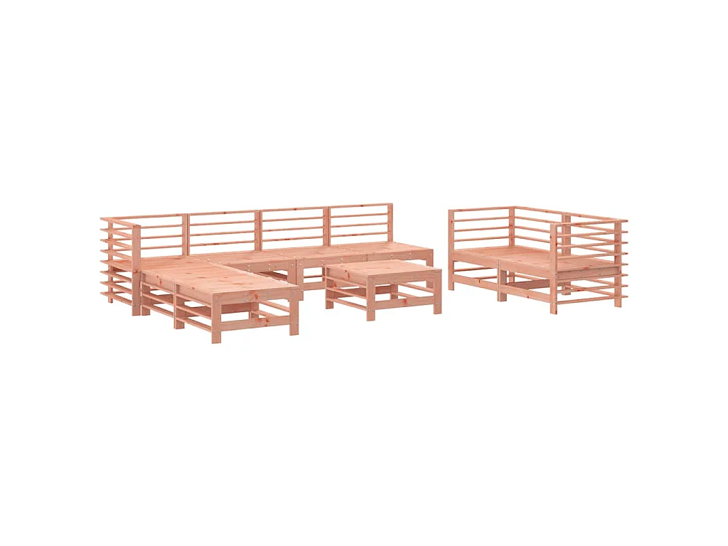 Salon de jardin 9 pcs bois massif douglas