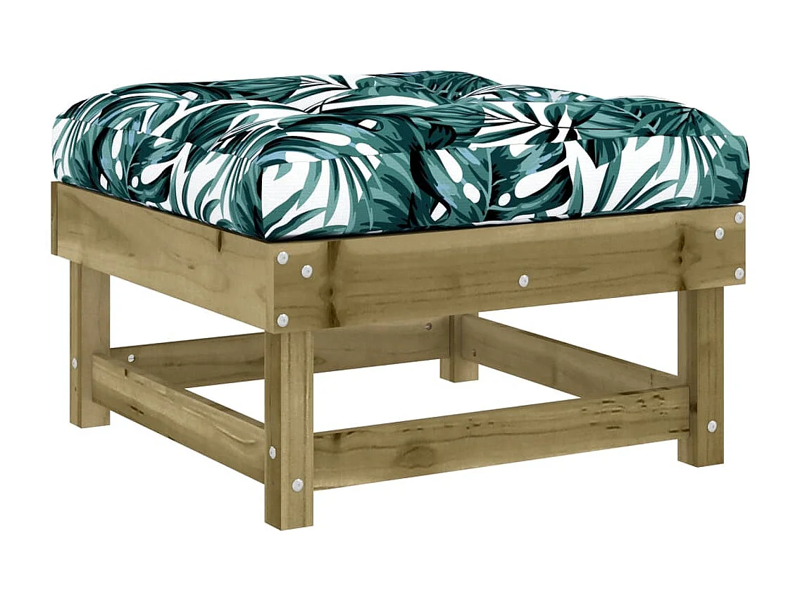 6 pcs conjunto lounge de jardim c/ almofadões pinho impregnado