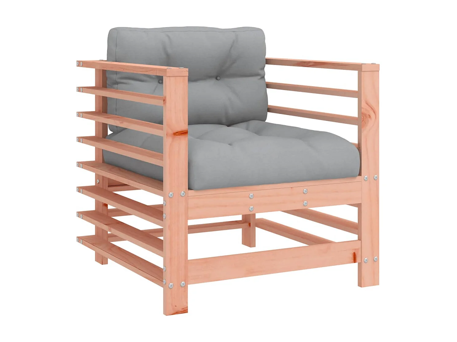 Salon de jardin 7 pcs avec coussins bois massif douglas