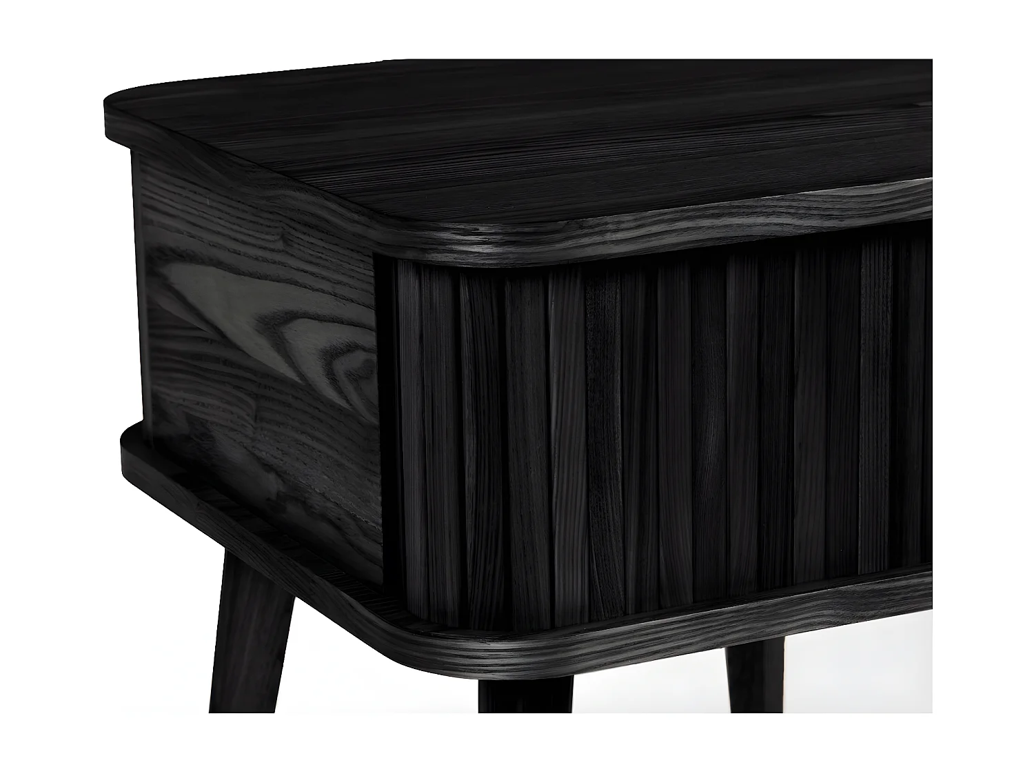 BARBIER - Table d'appoint en bois noir scandinave