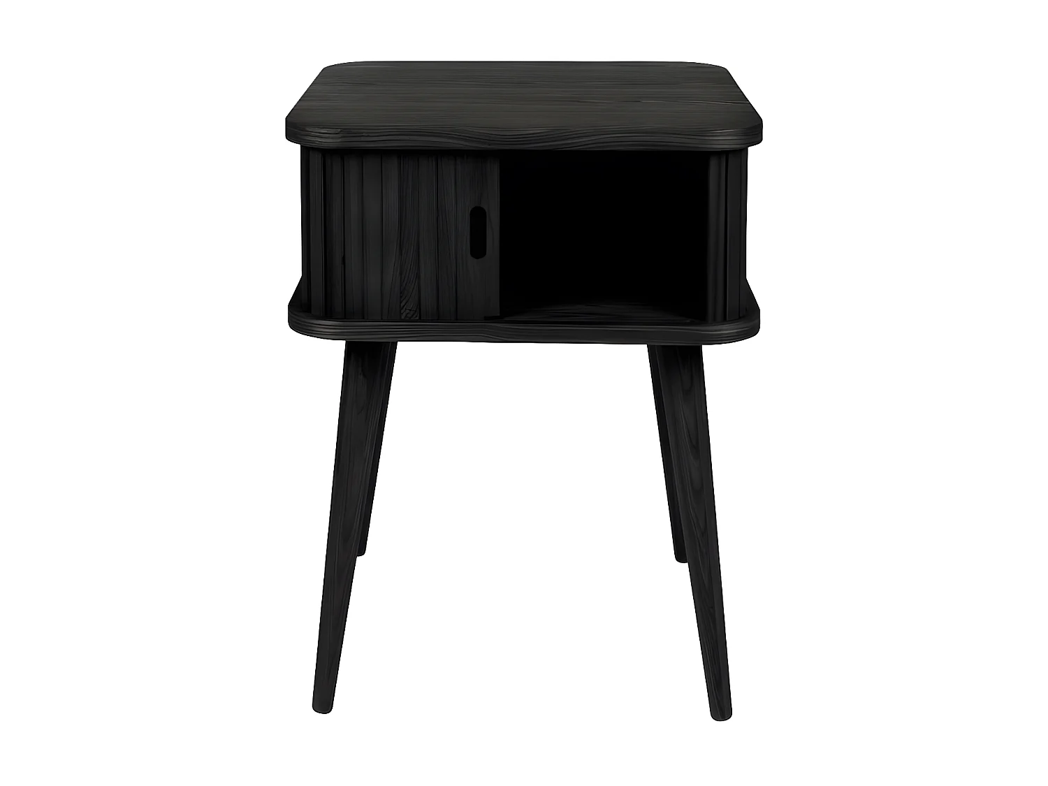 BARBIER - Table d'appoint en bois noir scandinave