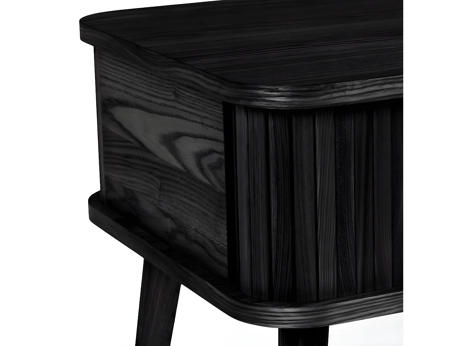 BARBIER - Table d'appoint en bois noir scandinave
