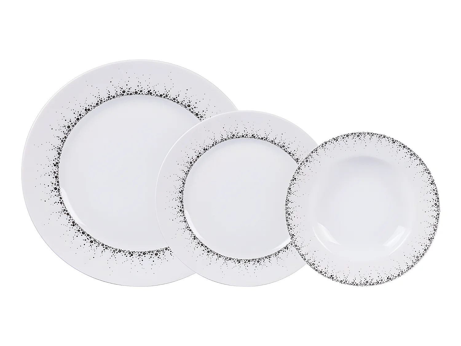 Service d'assiettes Boréalis 18 pièces