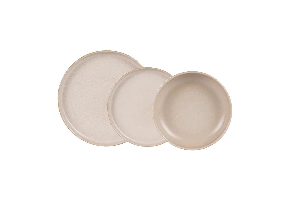 Service d'assiettes Uno sable réactif 18 pièces
