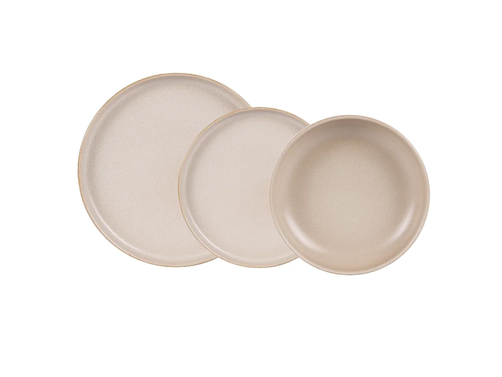 Service d'assiettes Uno sable réactif 18 pièces