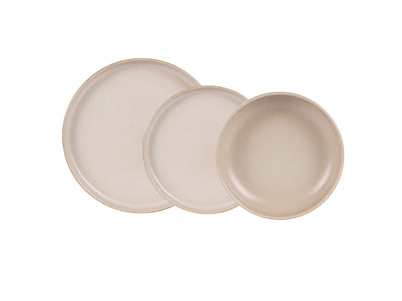 Service d'assiettes Uno sable réactif 18 pièces