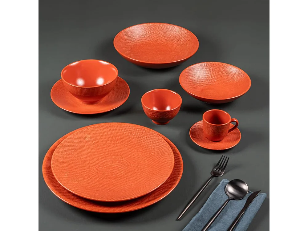 Service d'assiettes Vésuvio terra 12 pièces