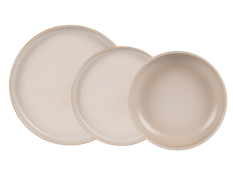 Service d'assiettes Uno sable réactif 12 pièces