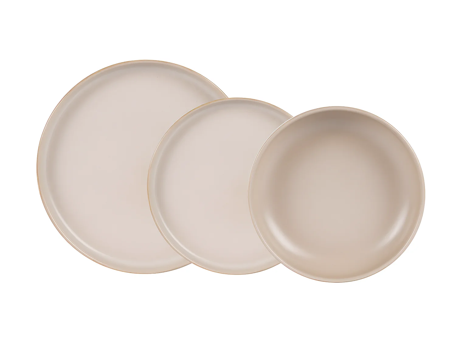 Service d'assiettes Uno sable réactif 12 pièces