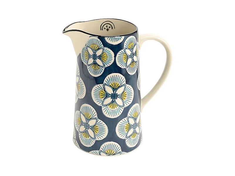 Krug aus Steingut mit Motiven "Imany"