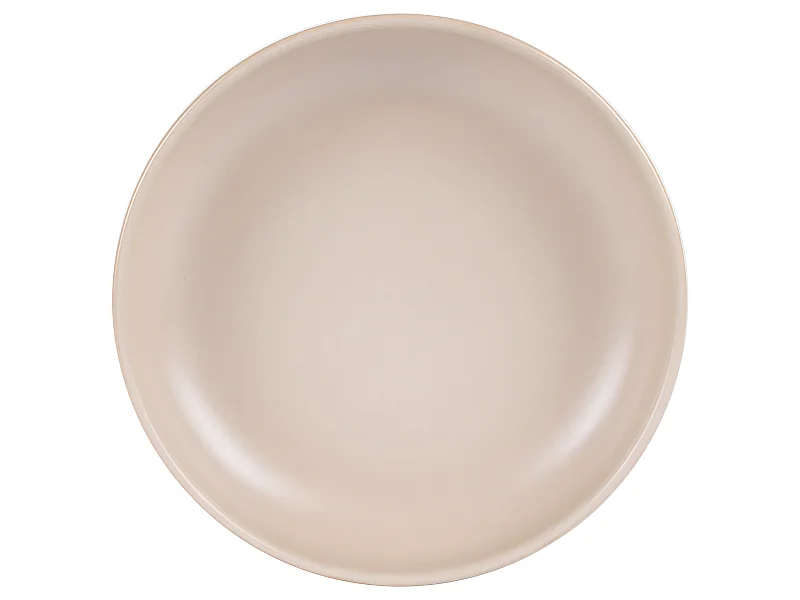 Assiette creuse Uno sable 22 cm (lot de 6)
