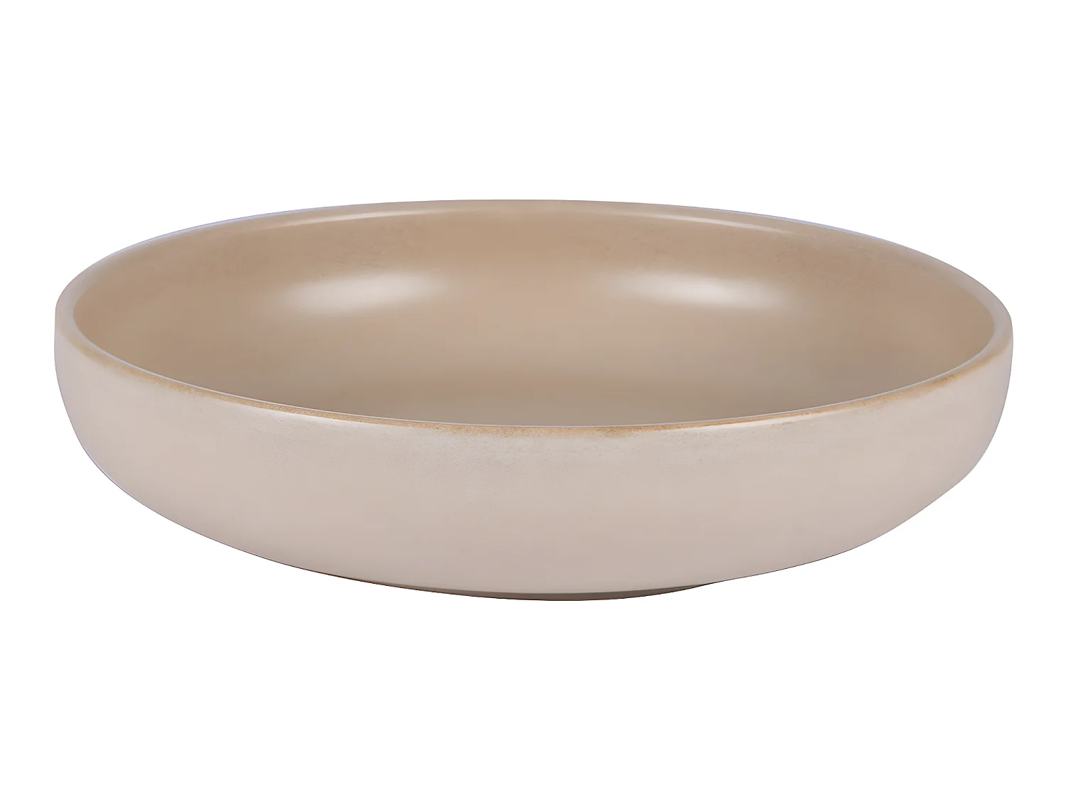 Assiette creuse Uno sable 22 cm (lot de 6)