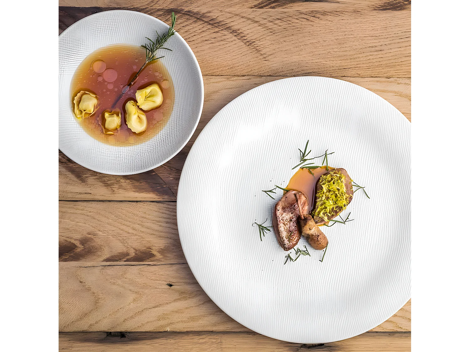 Assiette creuse Vésuvio blanc 19 cm (lot de 6)