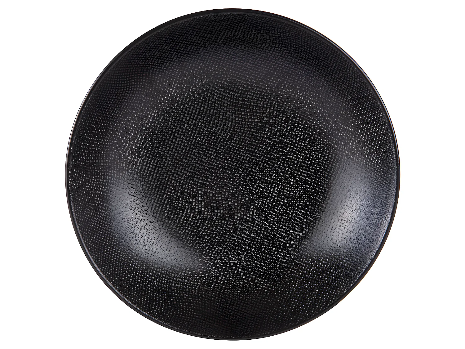 Grande assiette creuse Vesuvio noir 25 cm (lot de 6)