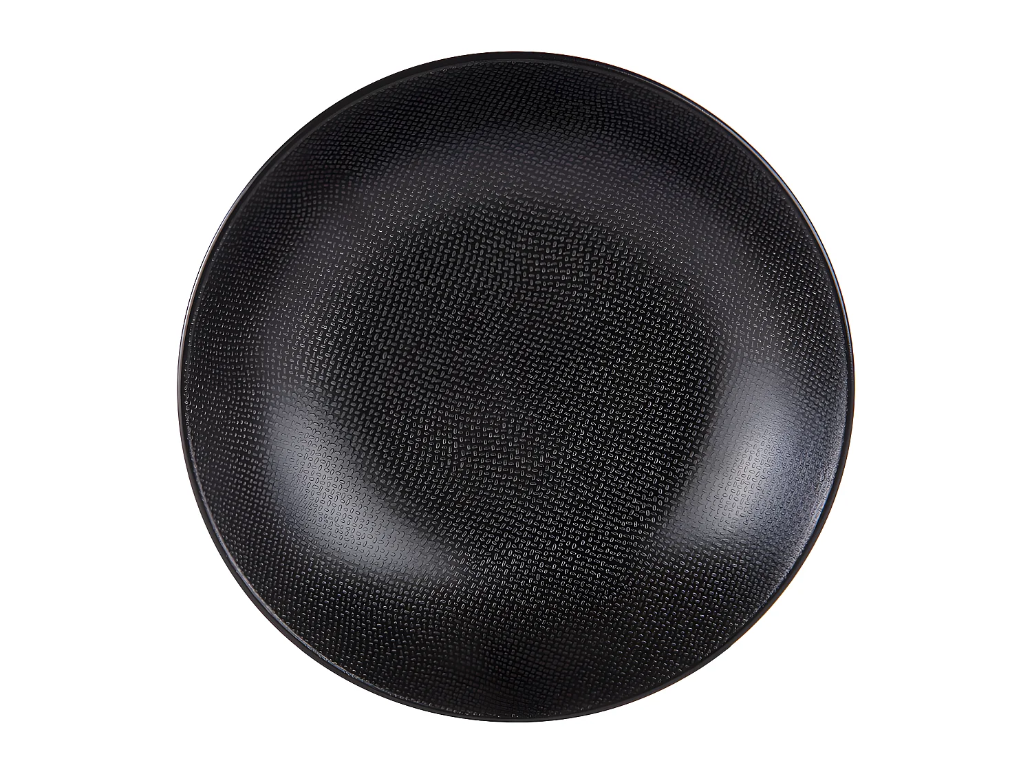 Grande assiette creuse Vesuvio noir 25 cm (lot de 6)