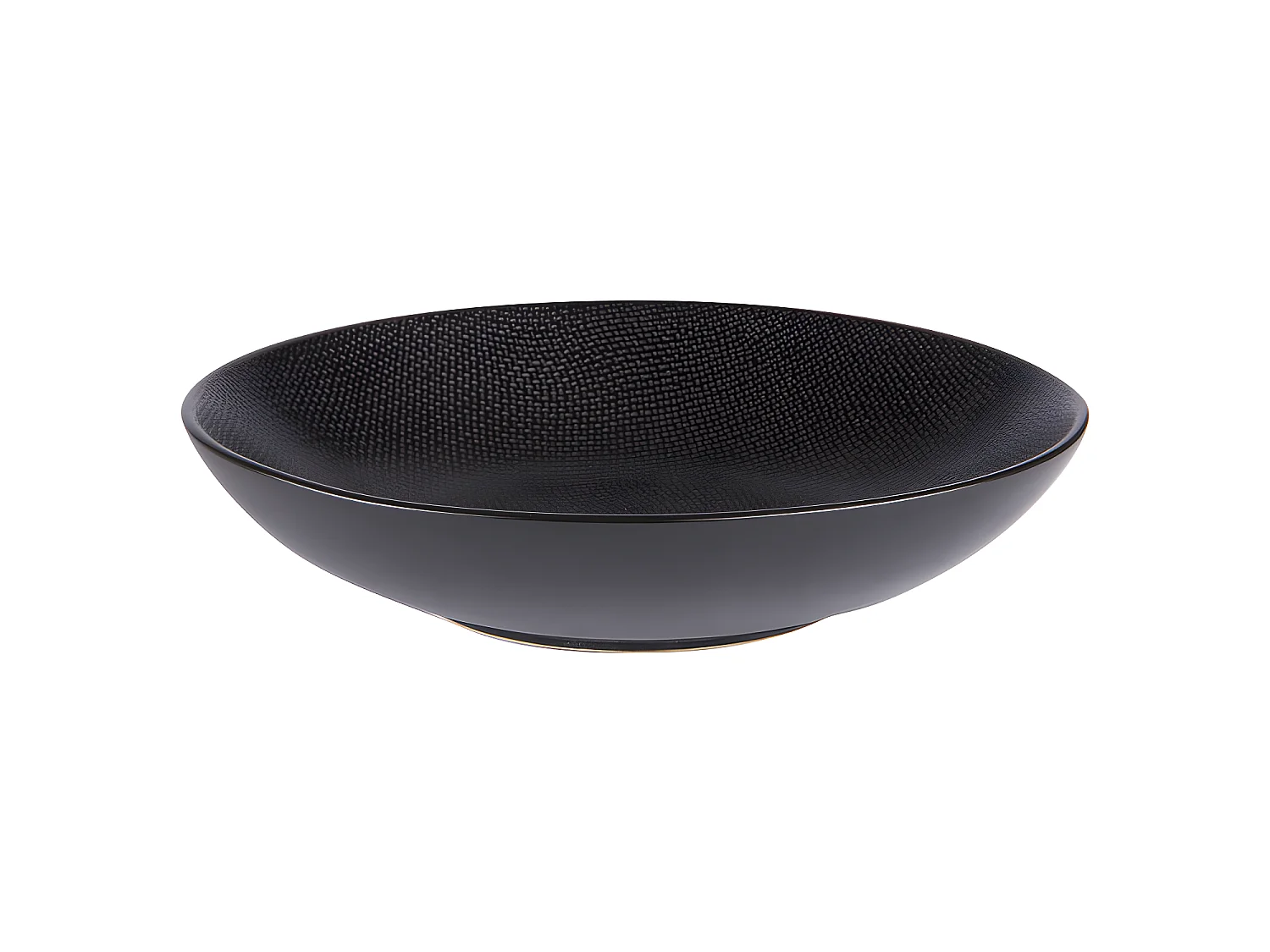 Grande assiette creuse Vesuvio noir 25 cm (lot de 6)