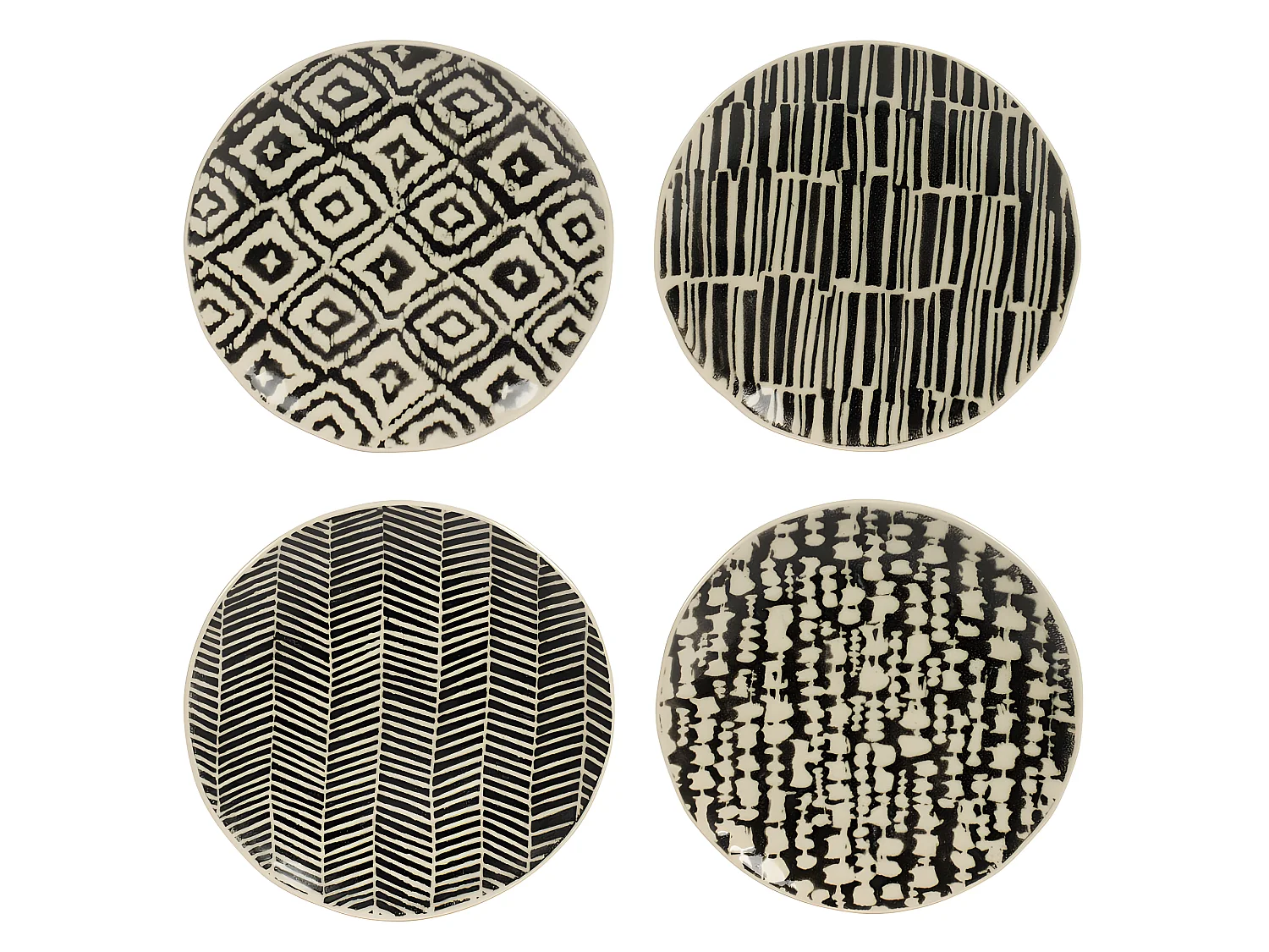 Coffret de 4 assiettes à dessert Blacksign 22 cm