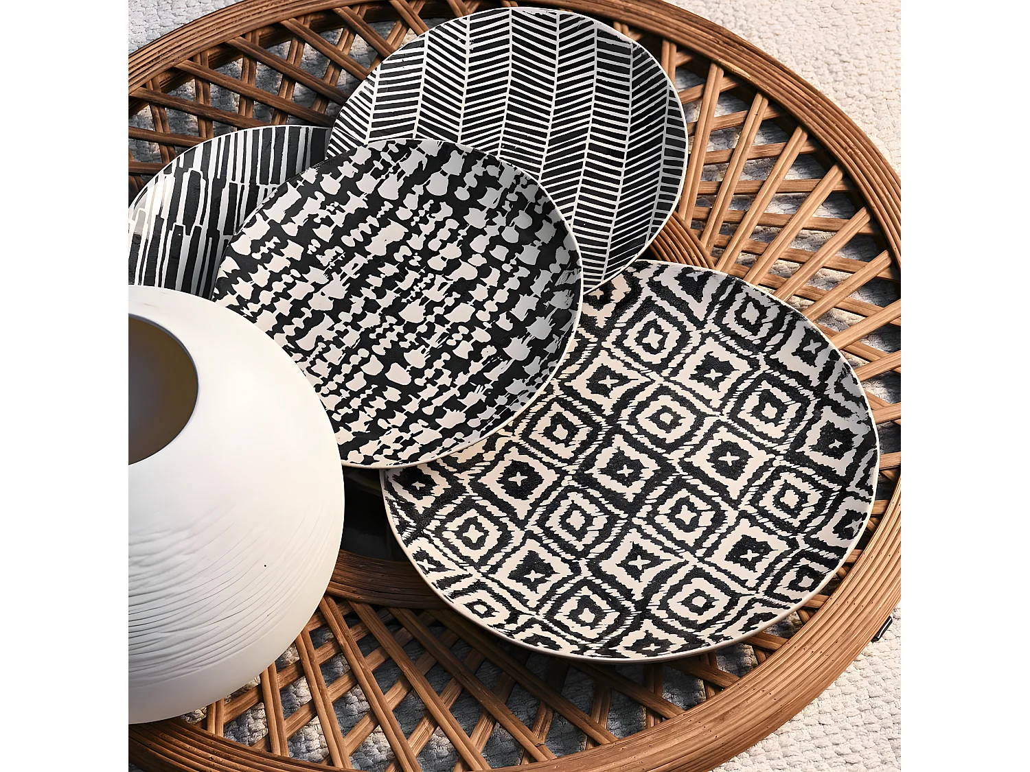 Coffret de 4 assiettes à dessert Blacksign 22 cm