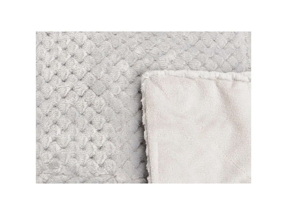 Plaid Damier gris clair 130x170 cm