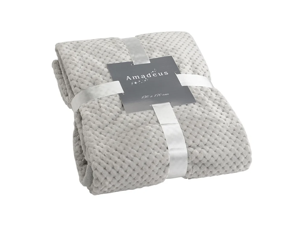 Plaid Damier gris clair 130x170 cm