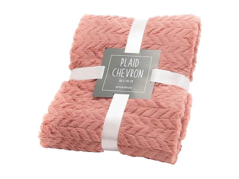 Plaid Chevron rose 130x170