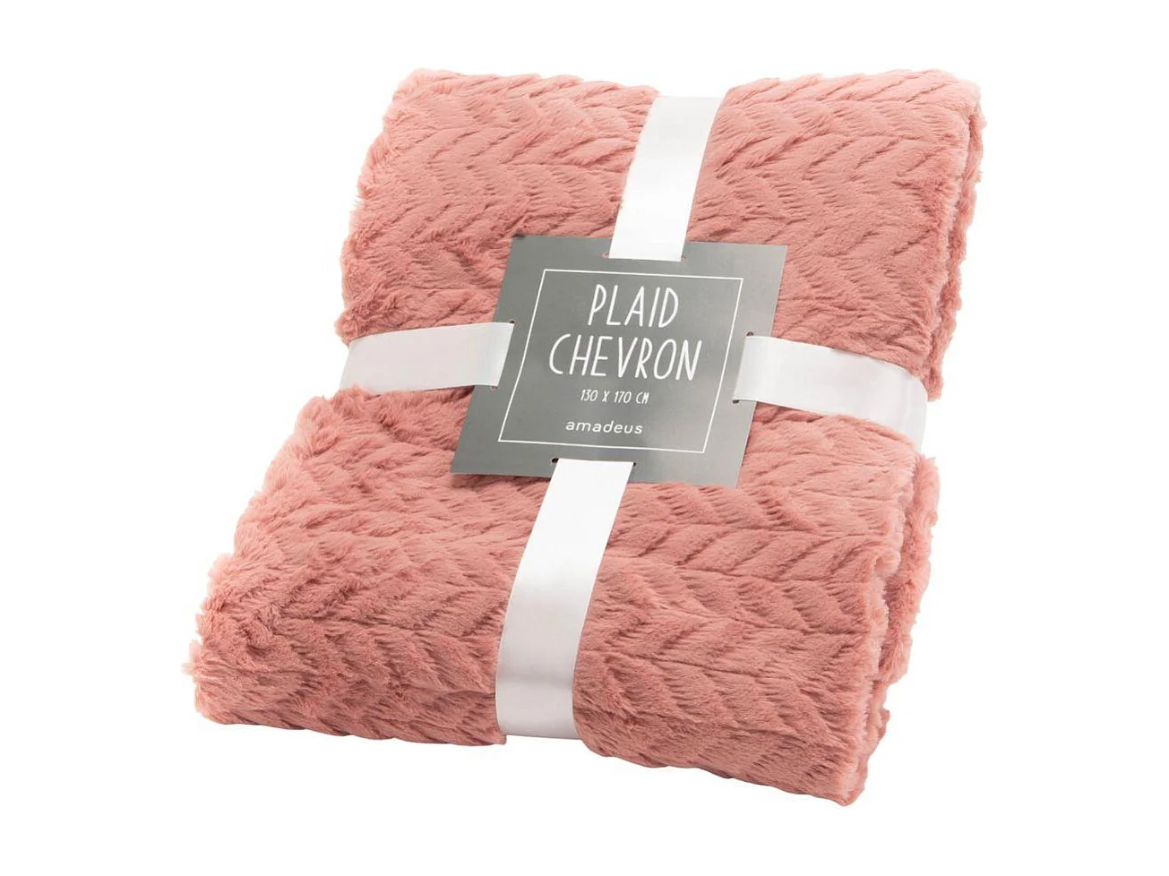 Plaid Chevron rose 130x170