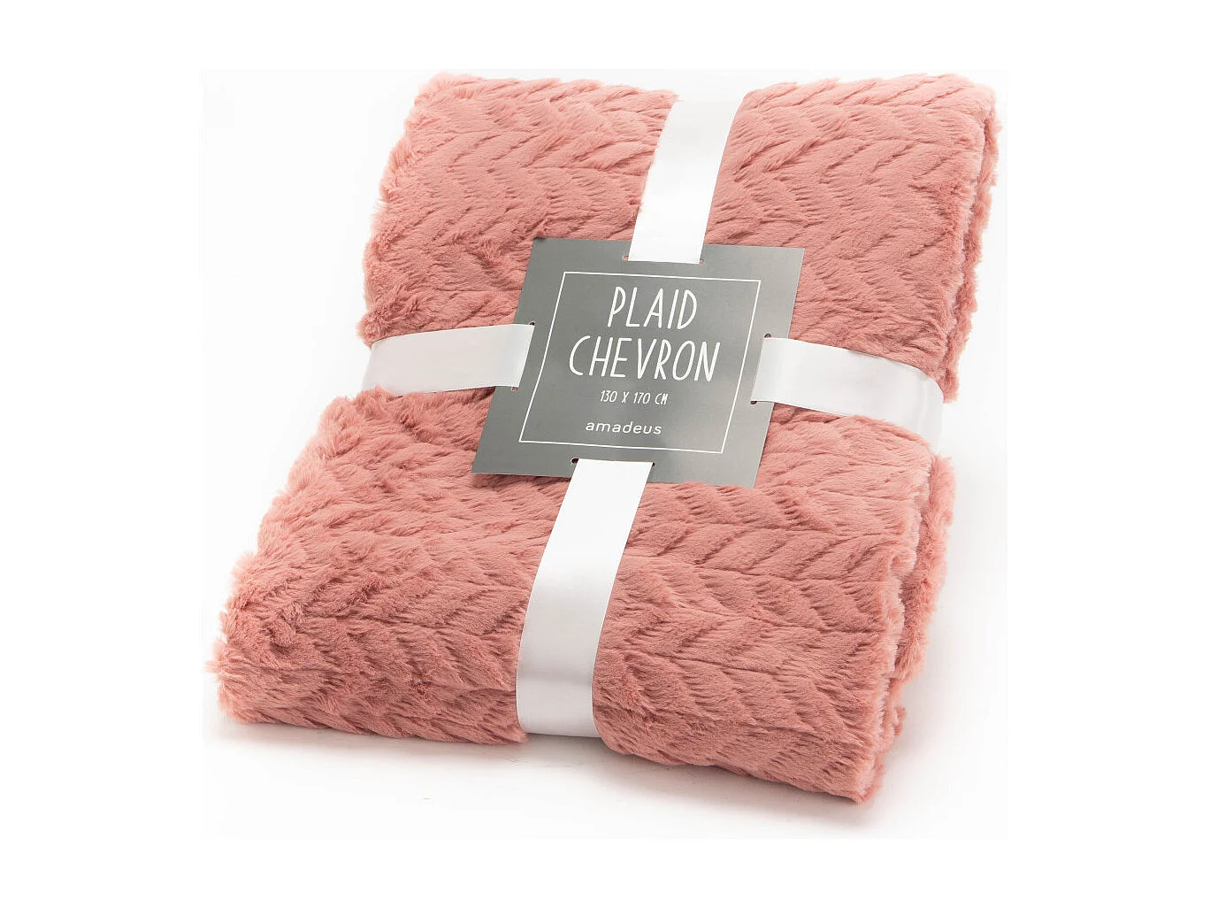 Plaid Chevron rose 130x170