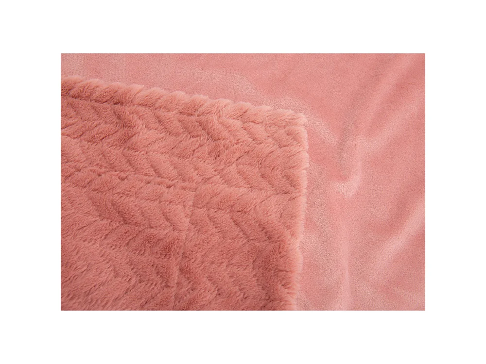 Plaid Chevron rose 130x170 cm