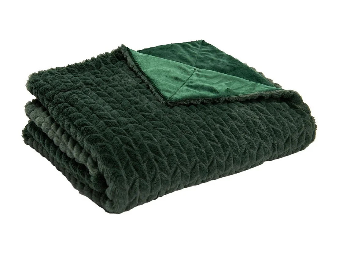 Plaid Chevron vert 130 cm x 170 cm