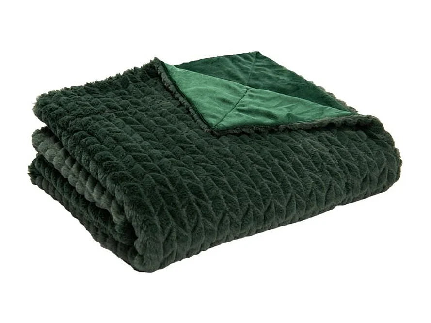 Plaid Chevron vert 130 cm x 170 cm