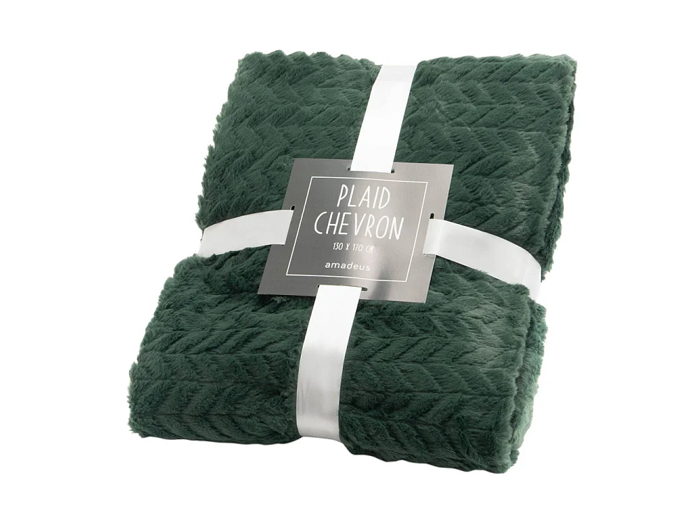 Plaid Chevron vert 130x170 cm