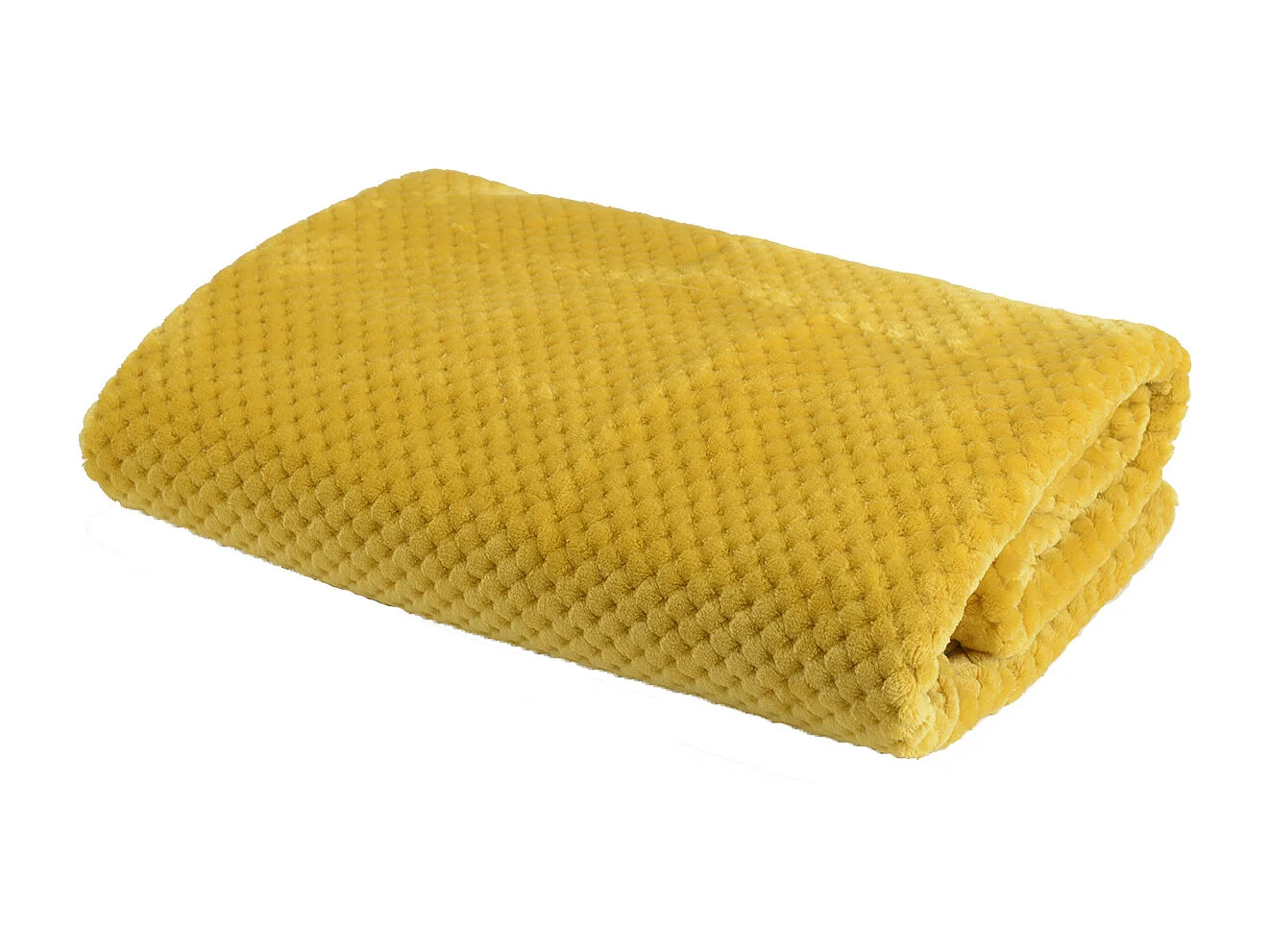 Plaid damier 130x170 moutarde