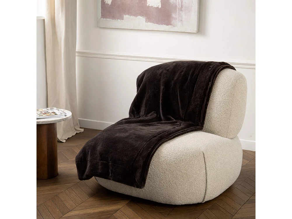 Plaid Luxe chocolat 130x170 cm