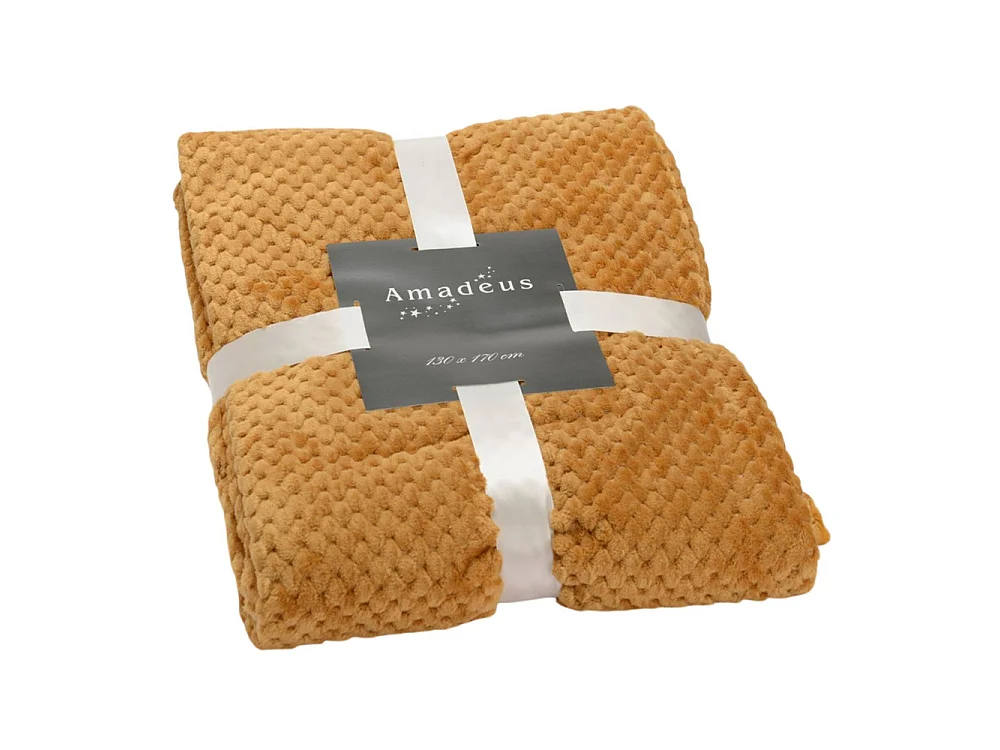 Plaid damier Camel 130x170 cm