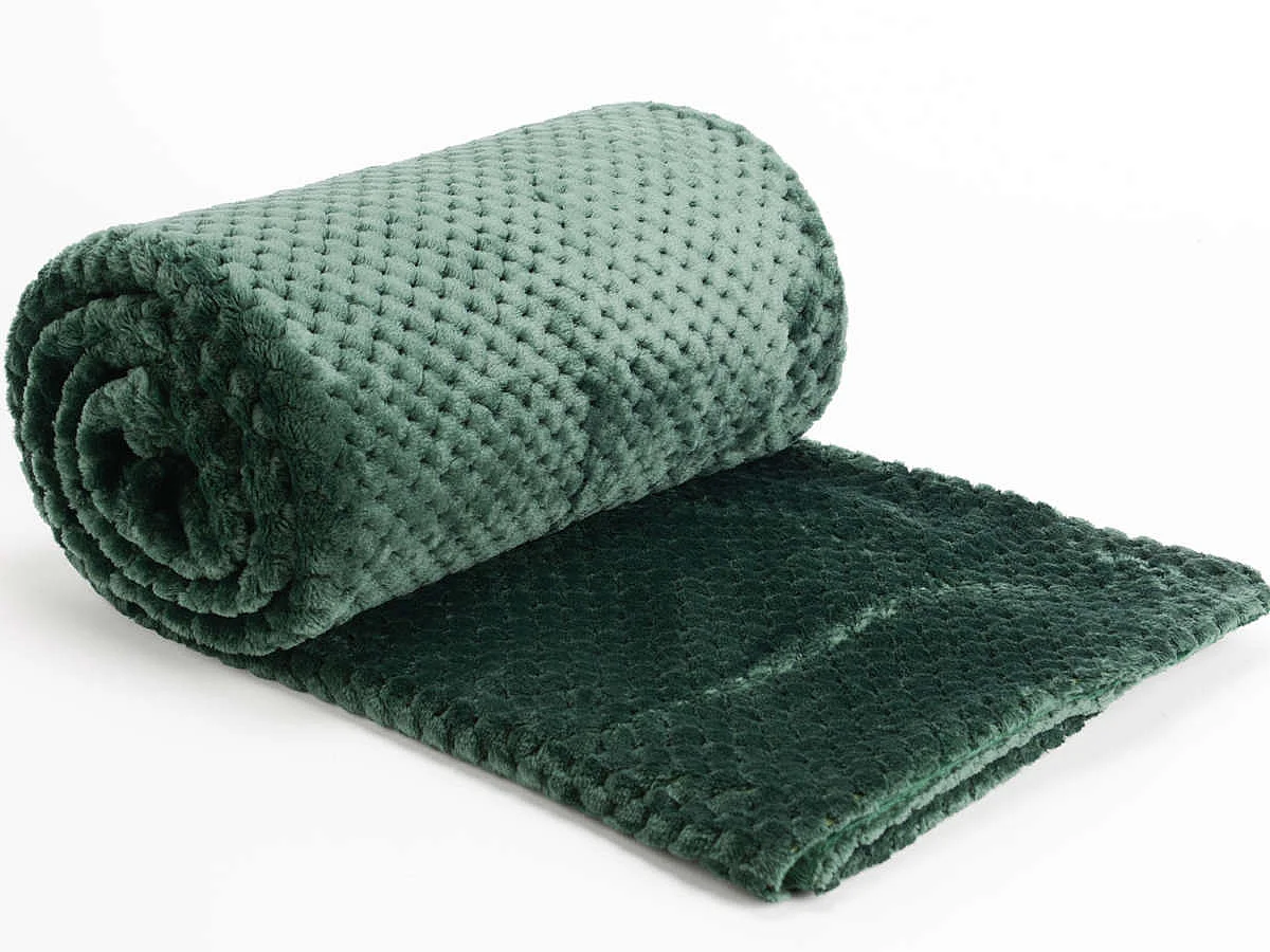 Plaid damier 130x170 forêt