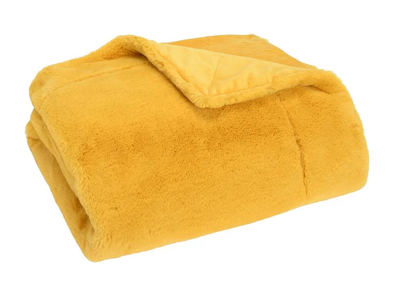 Plaid Luxe moutarde 170x240 cm