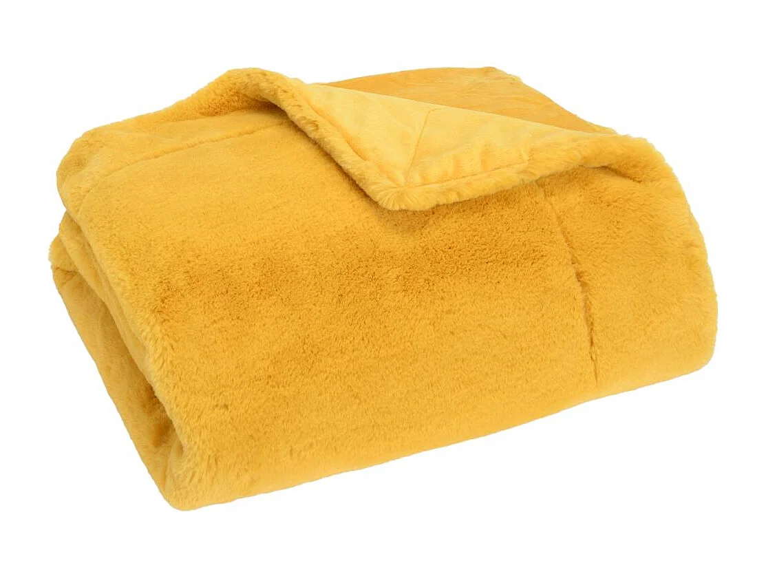 Plaid Luxe moutarde 170x240 cm