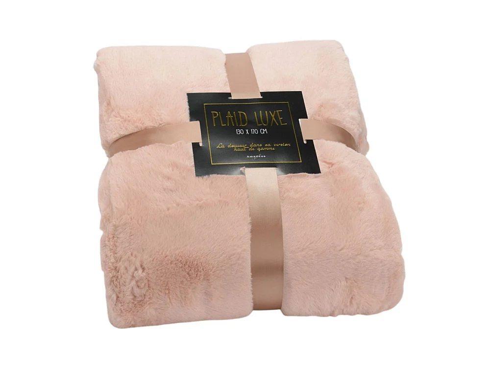 Plaid Luxe rose 170x240 cm