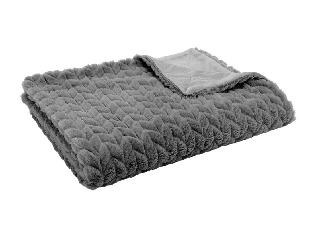 Plaid chevron 130x170 anthracite