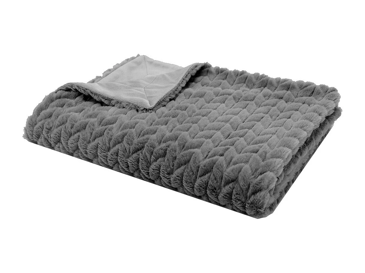 Plaid chevron 130x170 anthracite