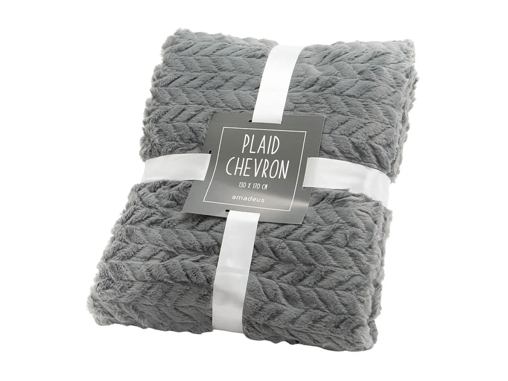 Plaid Chevron anthracite 130x170 cm