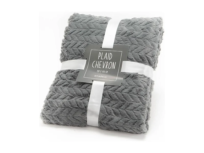 Plaid chevron 130x170 anthracite