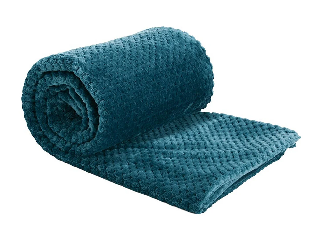 Plaid damier 130x170 émeraude