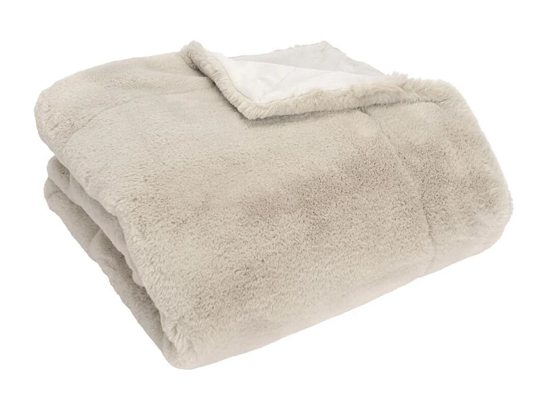 Plaid luxe 130x170 gris clair