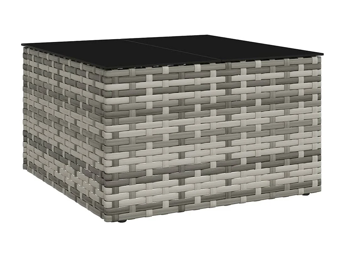 Set di Divani da Giardino 2 pz con Cuscini in Polyrattan Grigio