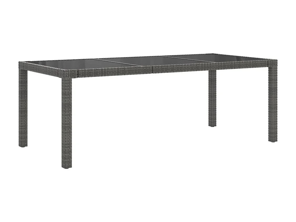 Set da Giardino 7 pz con Cuscini in Polyrattan Nero e Grigio