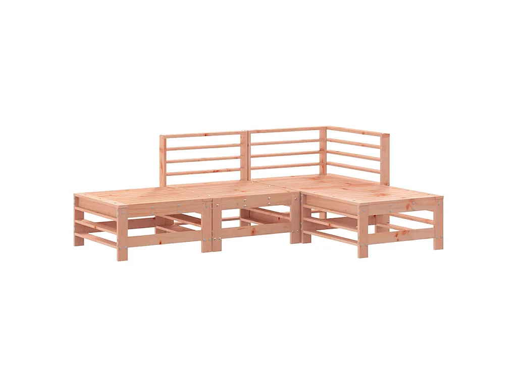 Juego de muebles de jardín 4 pzas madera maciza abeto Douglas