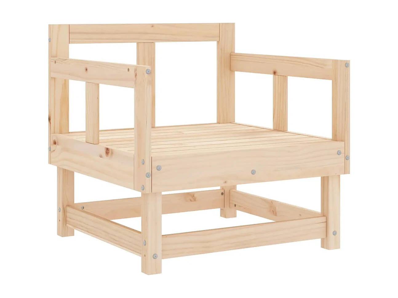 7-tlg. Garten-Lounge-Set Massivholz Kiefer